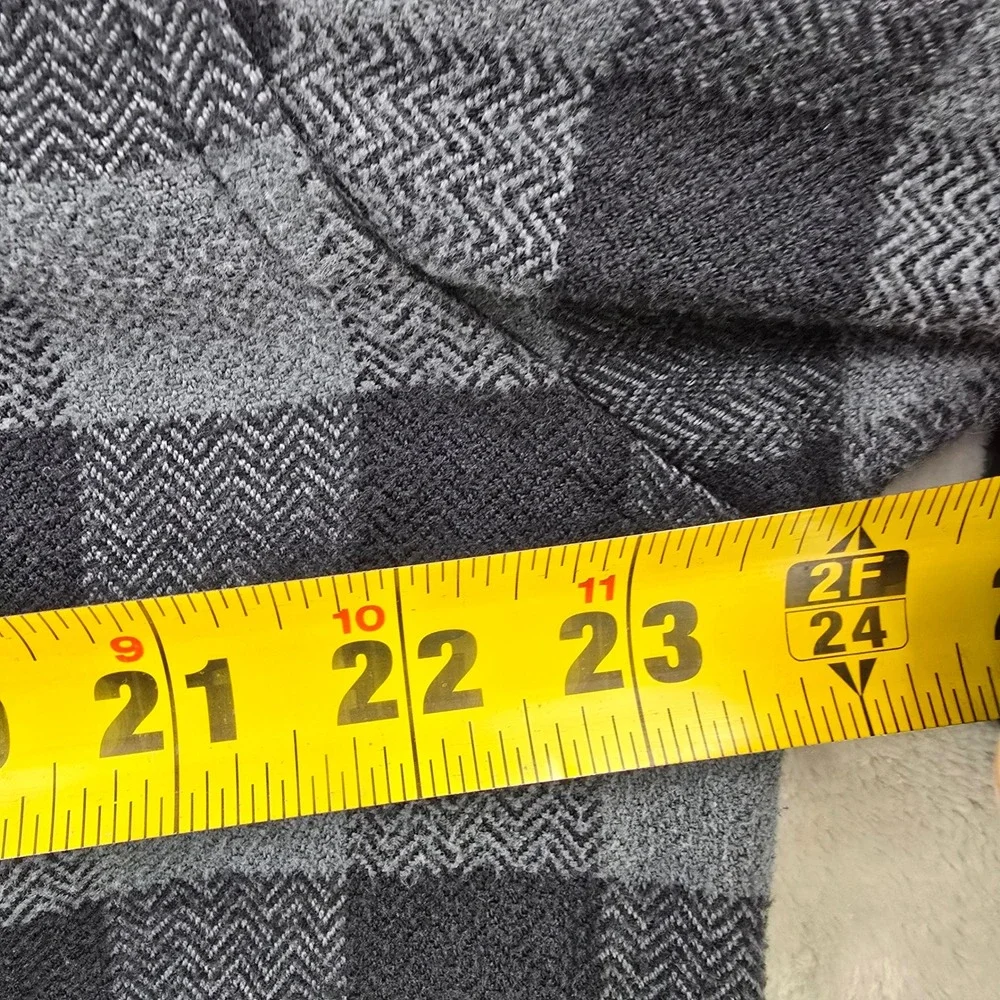Howler Bros Flannel Shirt Mens Large Gray Black Buffalo Check Long sleeve‎